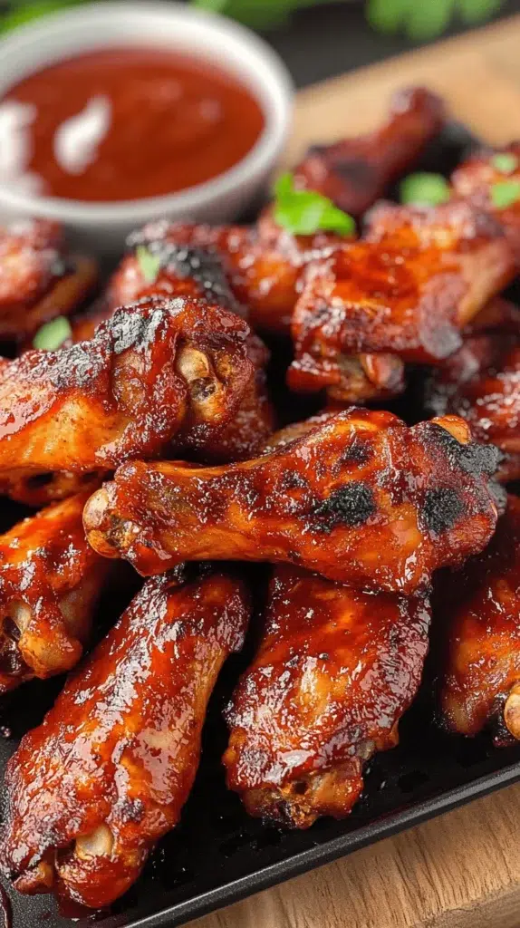 Best air fryer chicken wing recipes featuring crispy, golden-brown wings with a sticky glaze and charred edges.