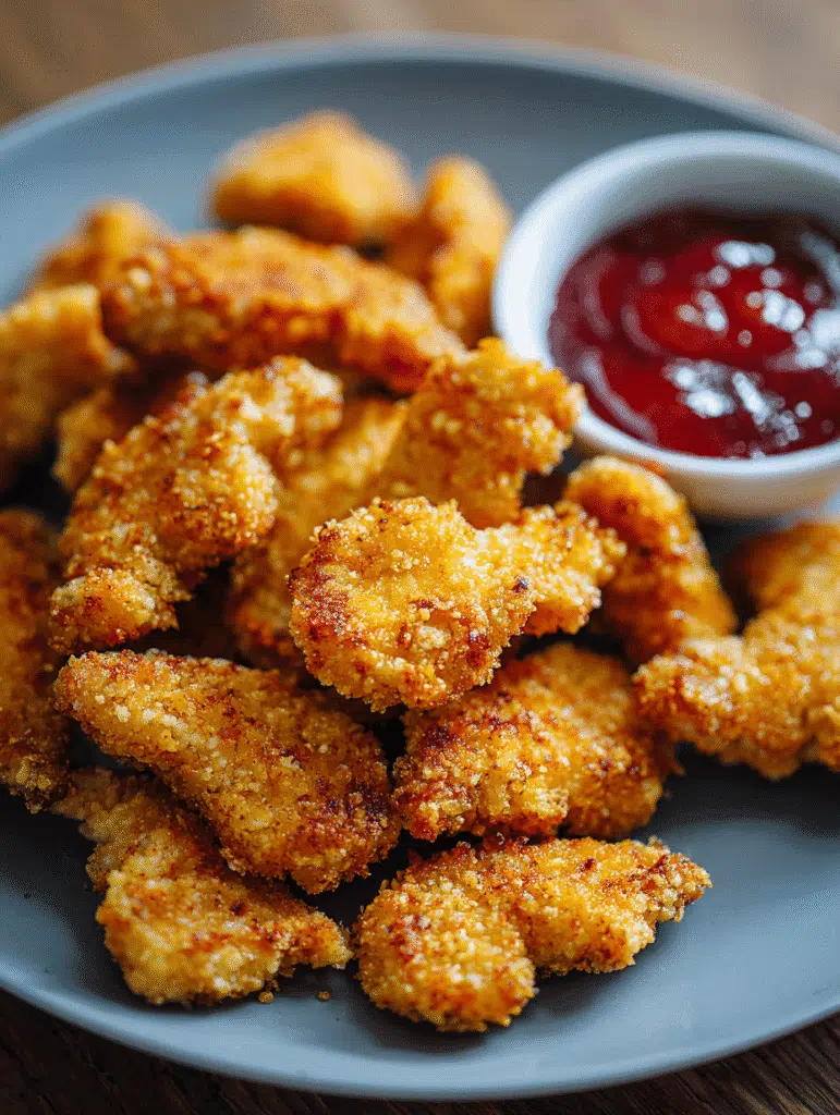 Crispy dino nuggets in air fryer