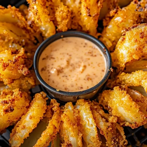Baby air fryer blooming onions crispy golden snack