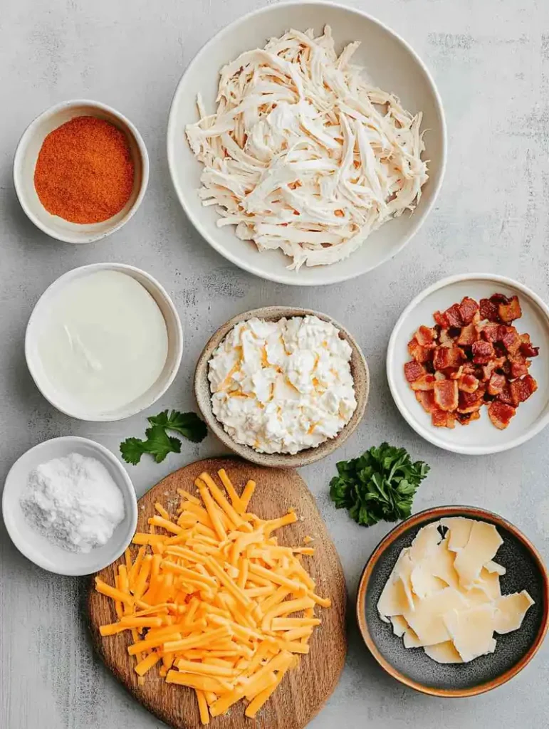 Ingredients for Crack Chicken Pinwheels in Air Fryer