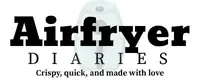 Logo and homepage of Airfryer Diaries, a food blog by Sara sharing easy, healthy airfryer recipes