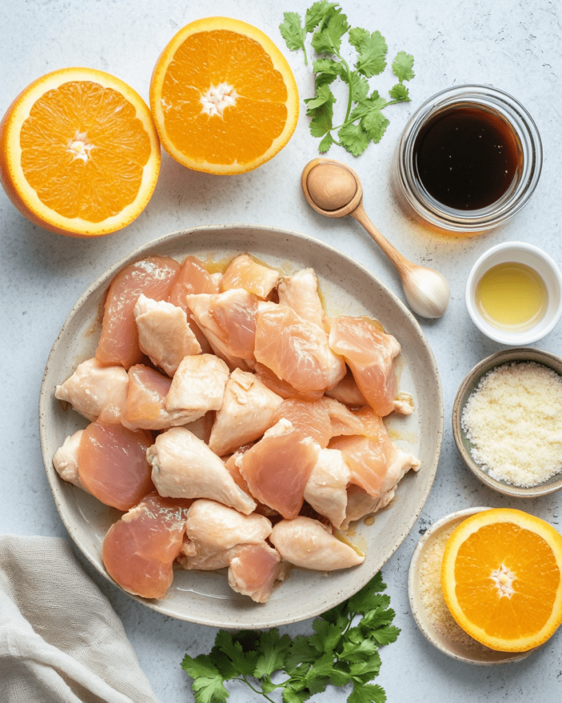 Ingredients for orange chicken in air fryer