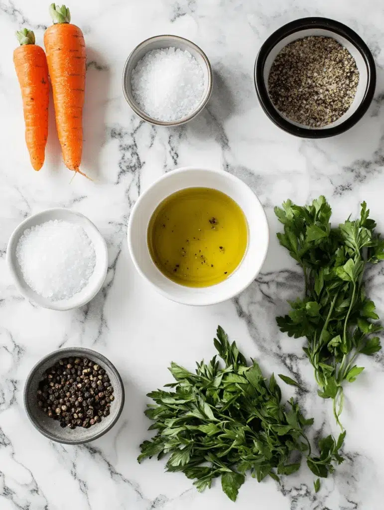 Ingredients for roasted carrots in air fryer