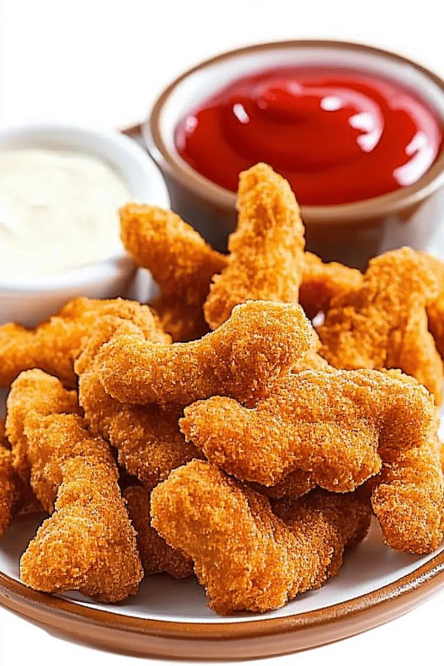 Crispy dino nuggets in air fryer
