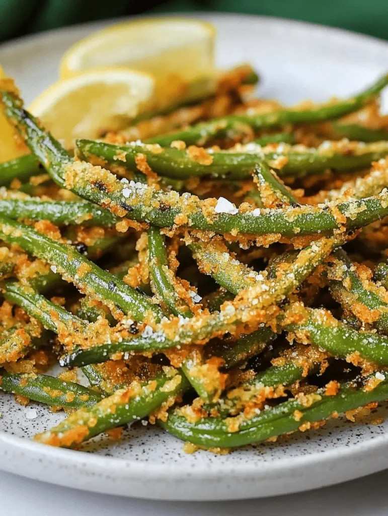 Air fryer garlic green beans – crispy and savory
