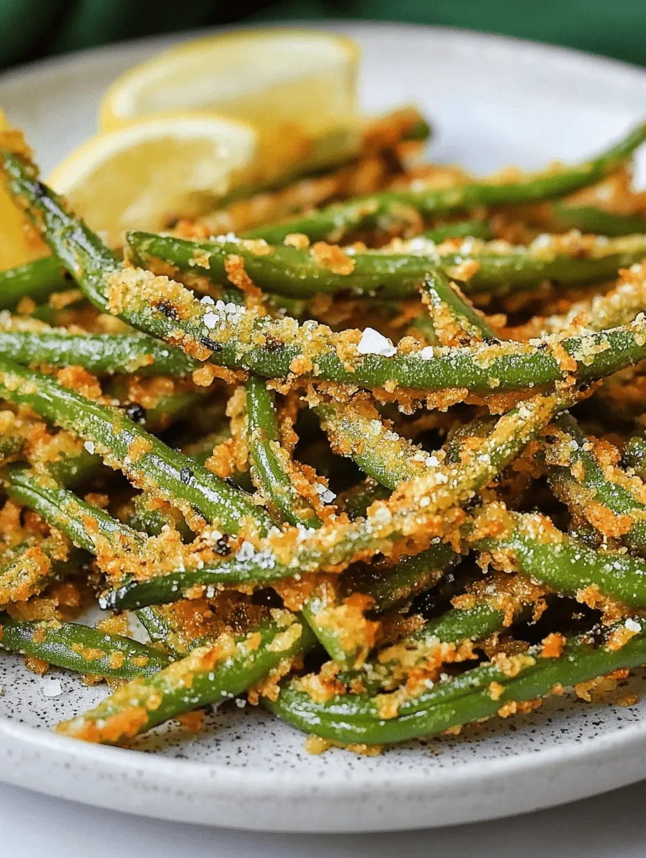 Air fryer garlic green beans – crispy and savory