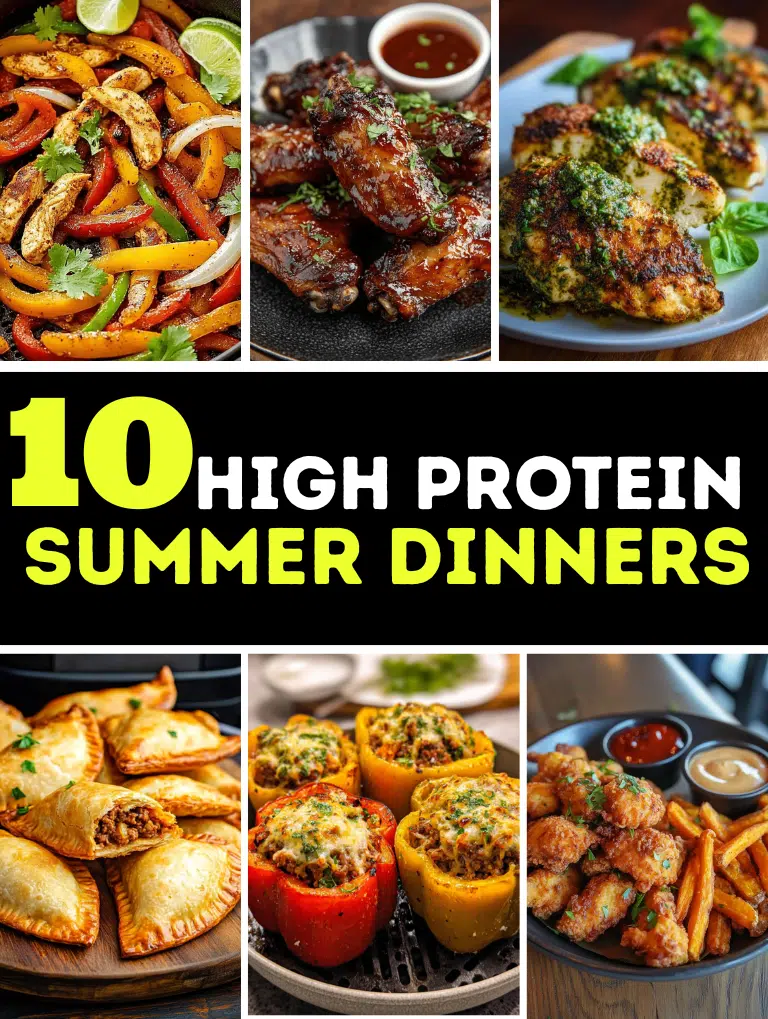 High protein summer dinners on a summer table