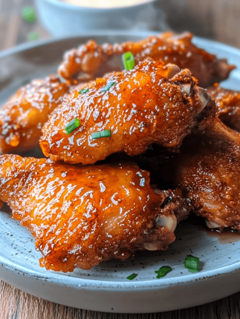 Crispy Air Fryer Hot Honey Chicken glazed with sticky sweet and spicy sauce