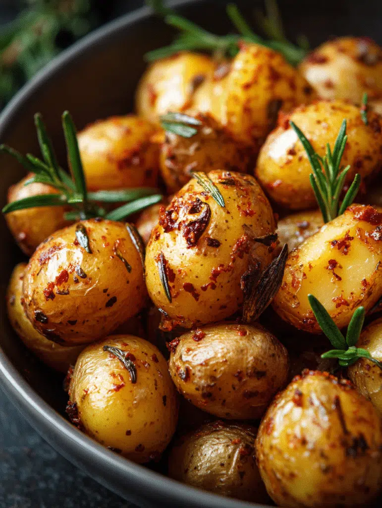 crispy baby potatoes in air fryer basket