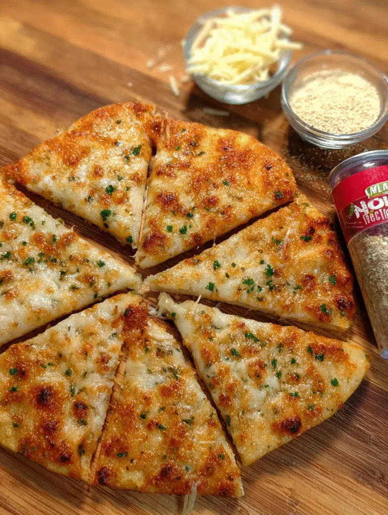 Easy air fryer cheesy garlic bread with tortillas