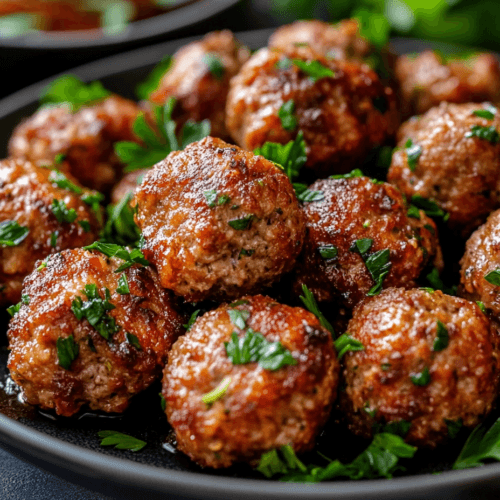 keto air fryer beef meatballs crispy and juicy