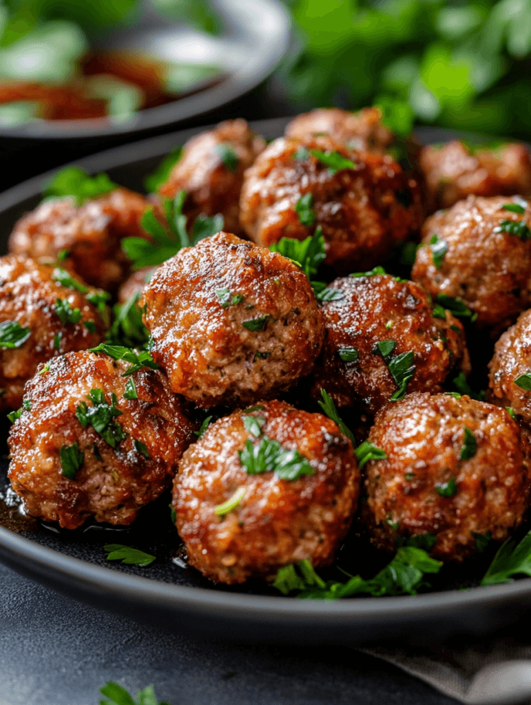 keto air fryer beef meatballs crispy and juicy
