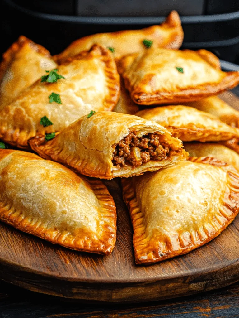 Low-carb beef empanadas cooked in the air fryer