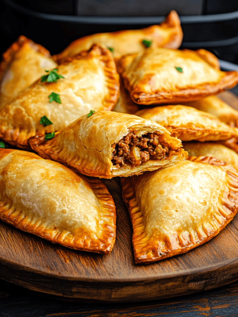 Low-carb beef empanadas cooked in the air fryer
