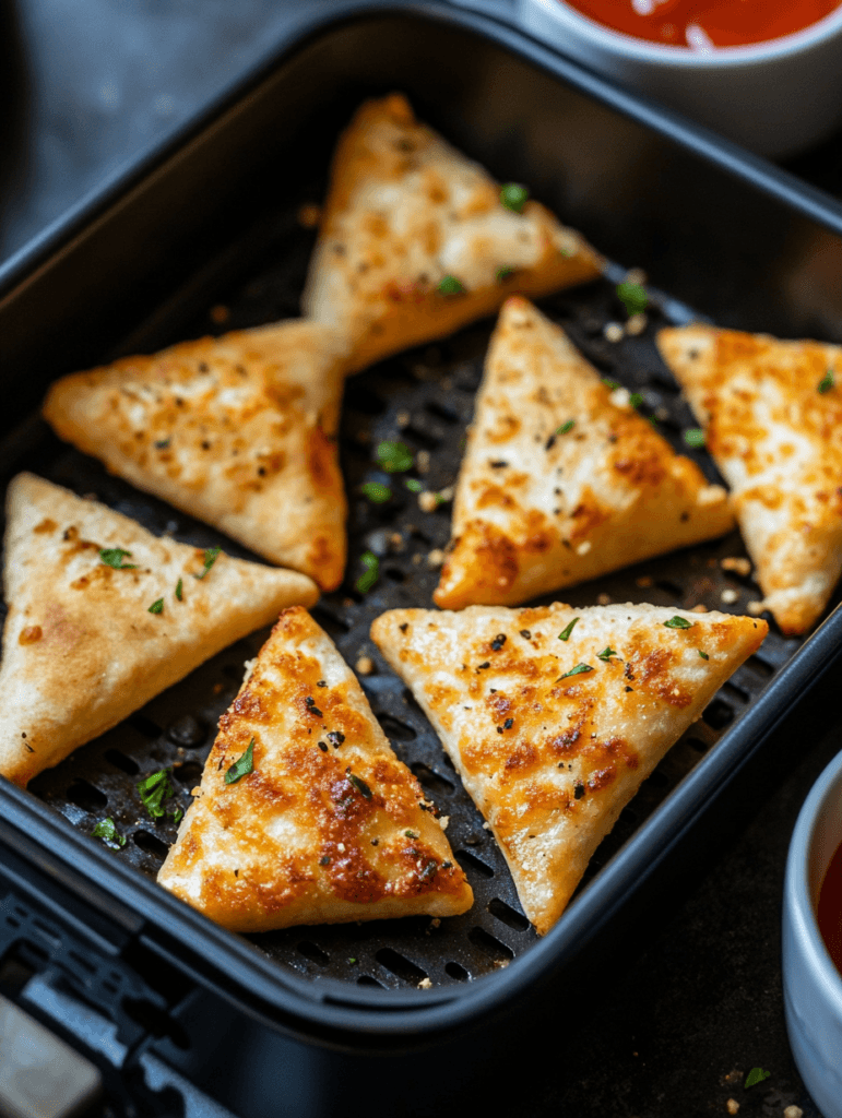 pita garlic cheese triangles air fryer