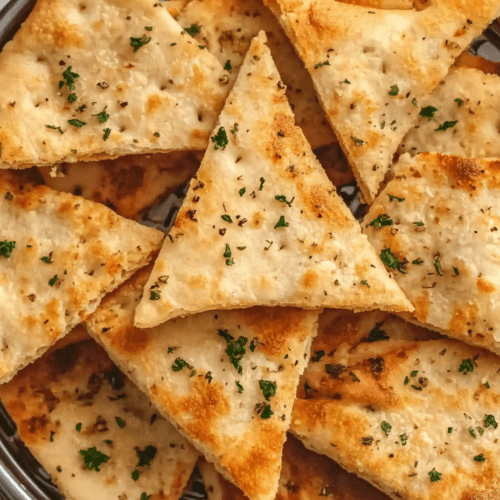Pita Garlic Cheese Triangles in Air Fryer – crispy snack