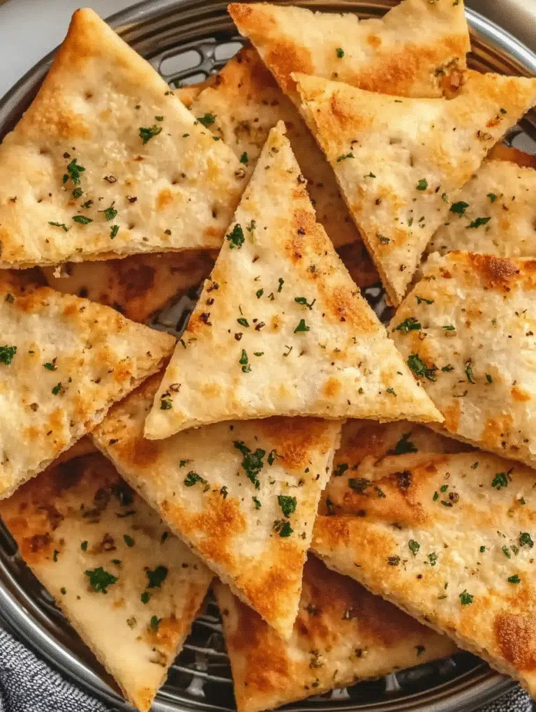 Pita Garlic Cheese Triangles in Air Fryer – crispy snack