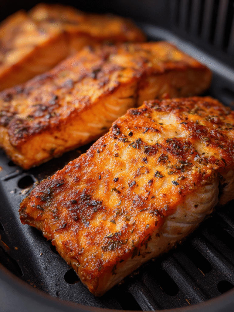 seasoning frozen salmon for air fryer