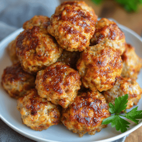 3 Ingredient Air Fryer Sausage Balls Easy Keto Recipe