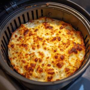 Air fry for 4-5 minutes until the cheese is melted and bubbly and the edges are crispy.