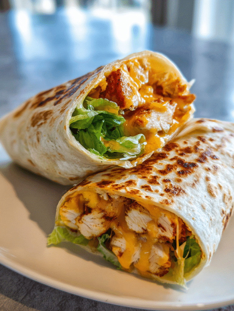 Ooey-Gooey Cheesy Garlic Chicken Wraps – Air Frying Made Delicious!