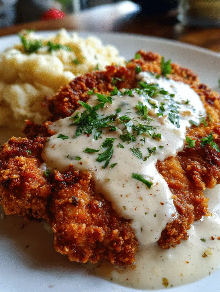 Air Fryer Chicken Fried Steak Recipe served with gravy