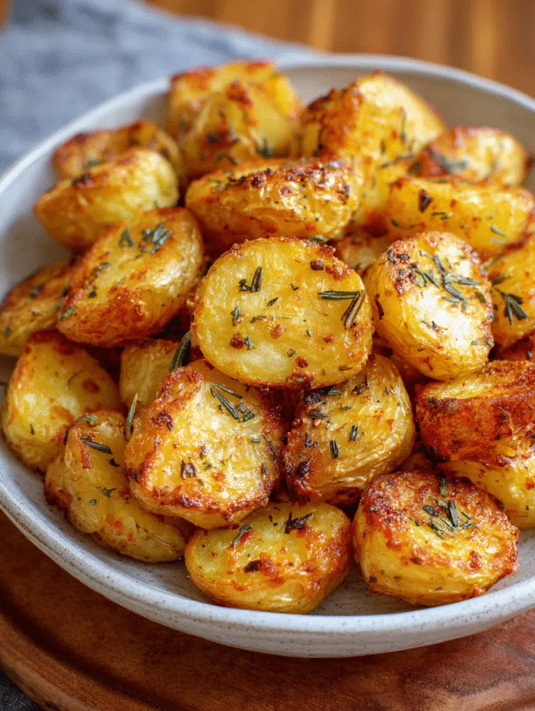 air fryer crispy potatoes in basket