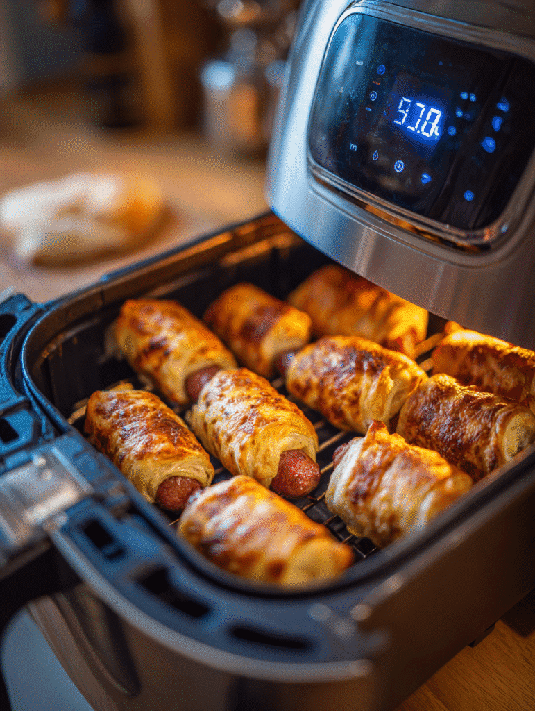 Air fryer temperature for cooking frozen pigs in a blanket