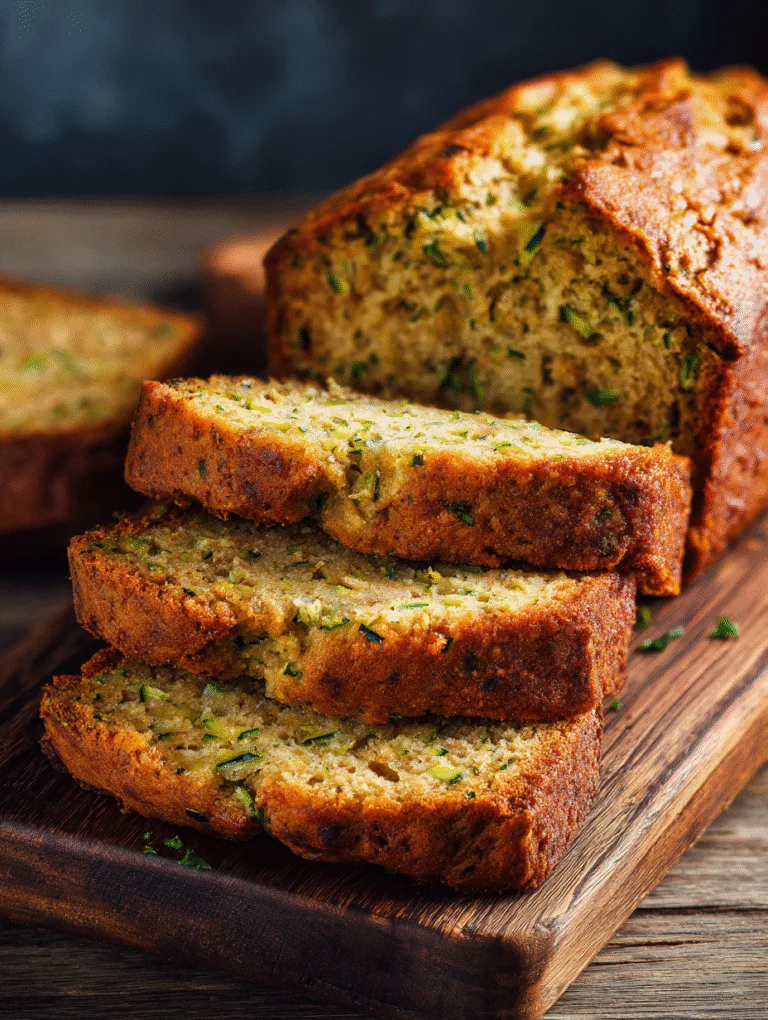 Freshly sliced Air Fryer Zucchini Bread on cutting board