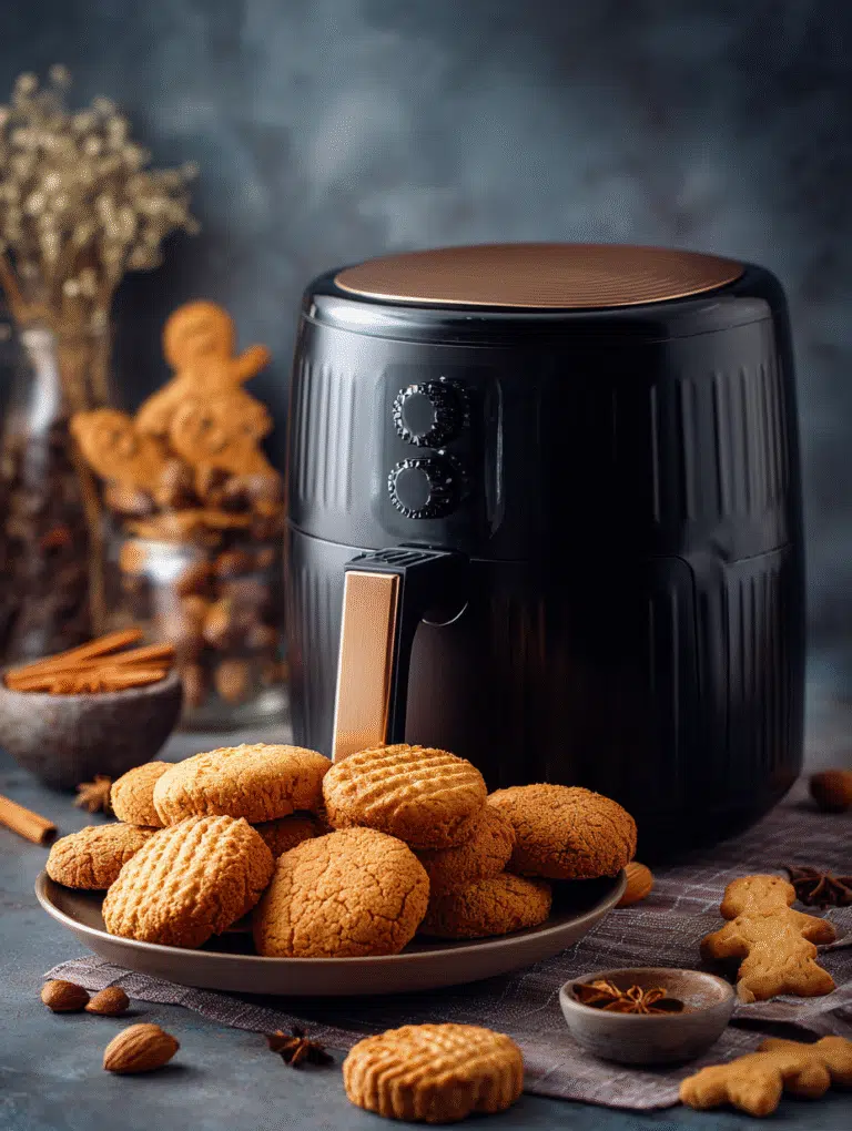 fresh baked goods in air fryer – banana bread close-up