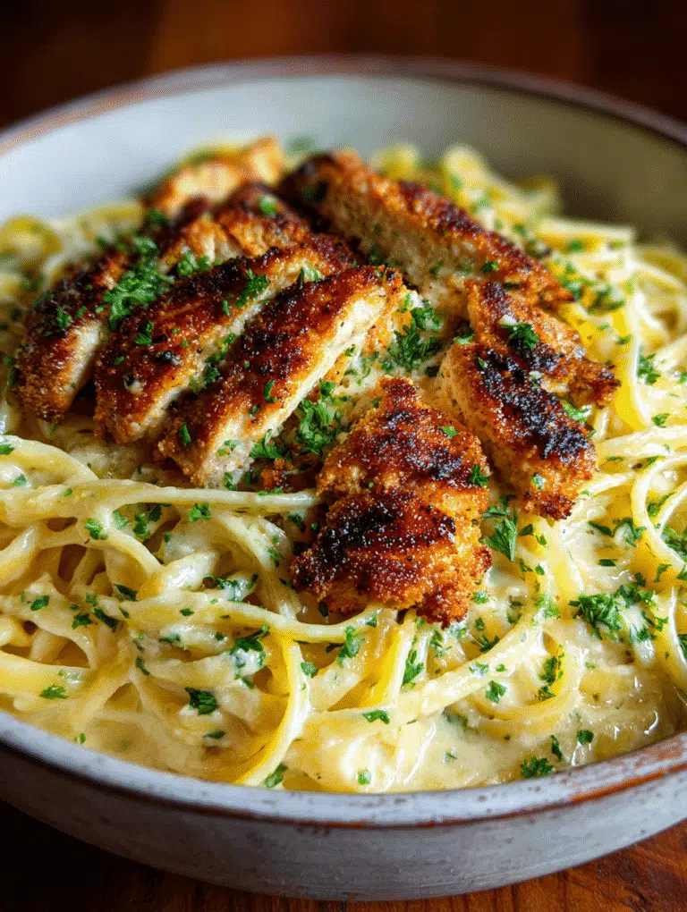 Creamy Garlic Parmesan Chicken Pasta in Air Fryer