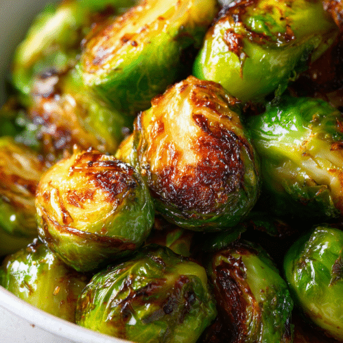 Crispy air fryer frozen Brussels sprouts
