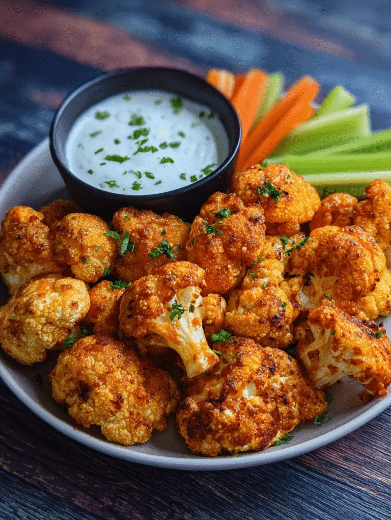Crispy frozen cauliflower wings in air fryer
