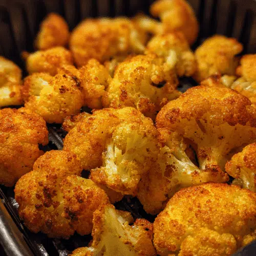 Crispy frozen cauliflower in air fryer