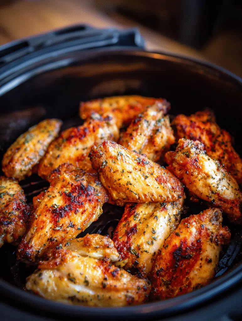Frozen chicken wings in air fryer without thawing crispy result