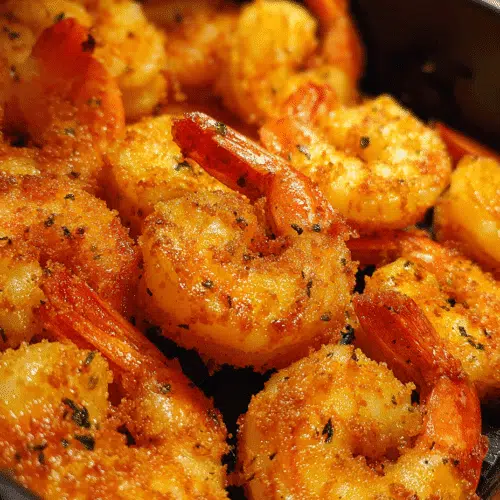 Crispy frozen shrimp in air fryer cooked to perfection