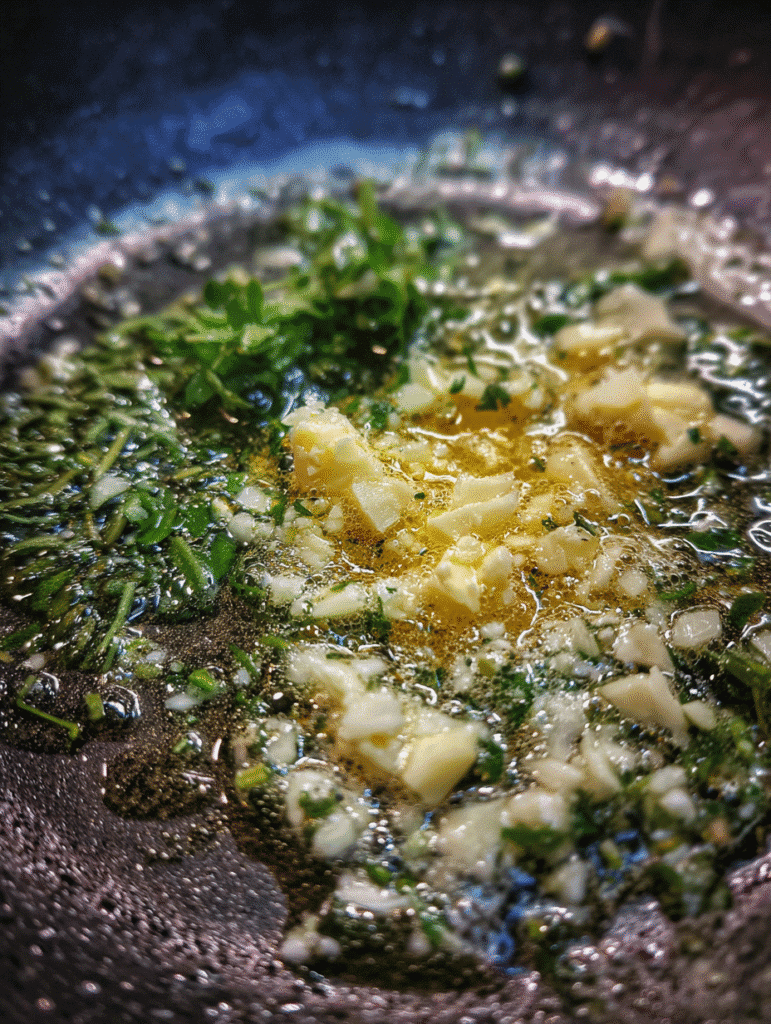 Garlic butter sauce for sausage pasta