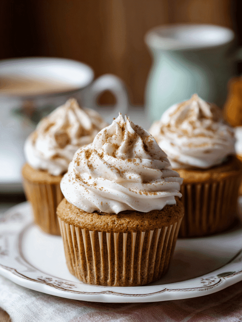Pumpkin chai latte cupcakes inspiration in air fryer