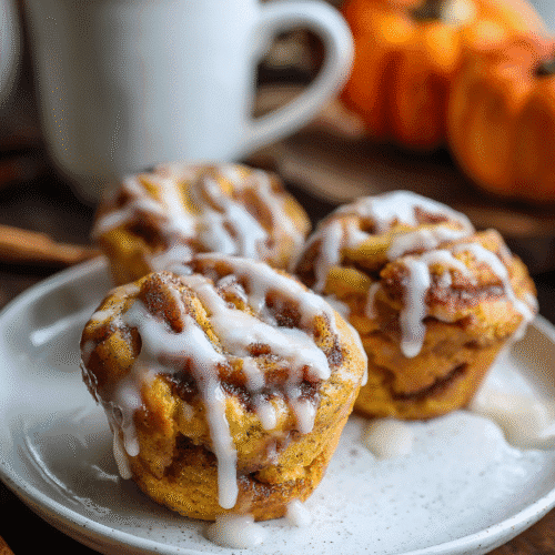 The best pumpkin cinnamon roll muffins ever in air fryer