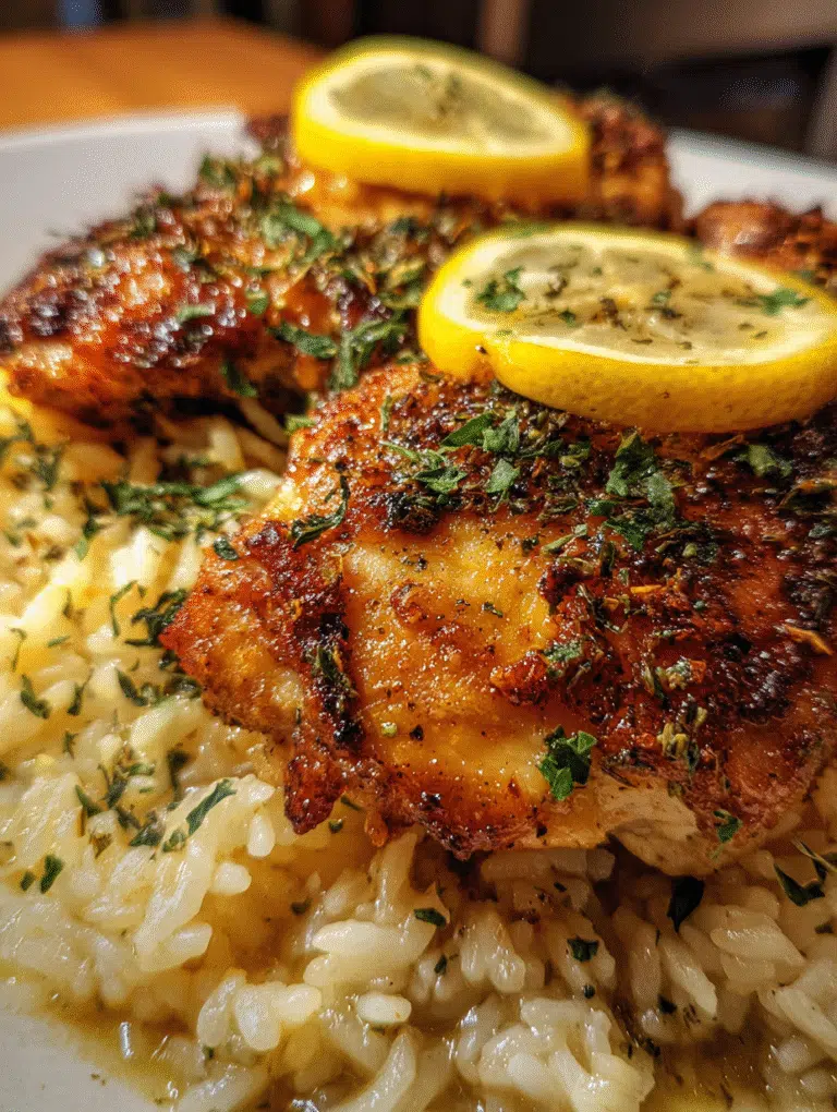 Slow Cooker Lemon Herb Chicken and Rice (made air fryer)
