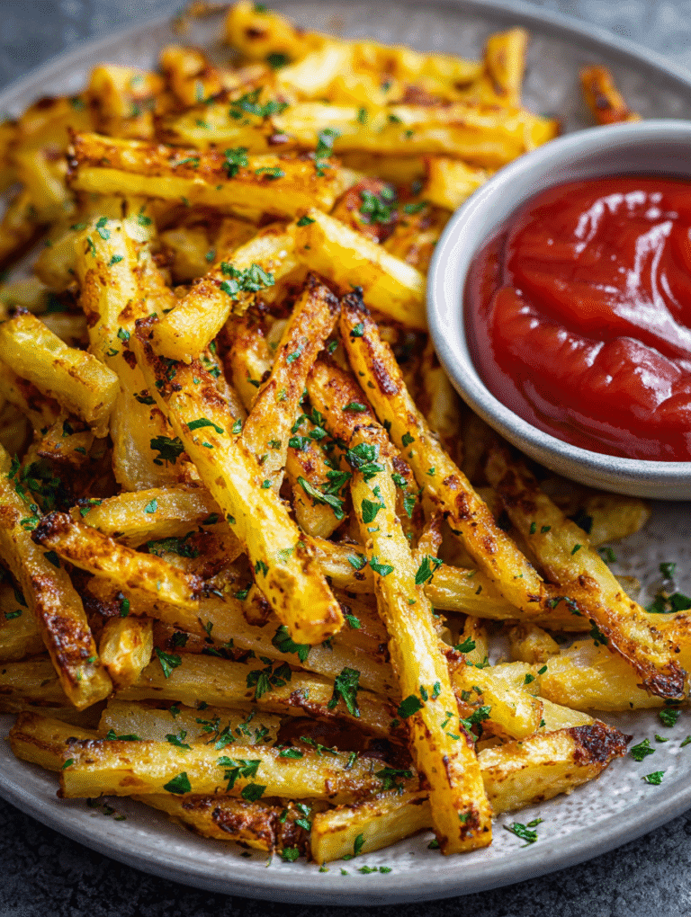 Air Fryer Parsnip Fries crispy golden