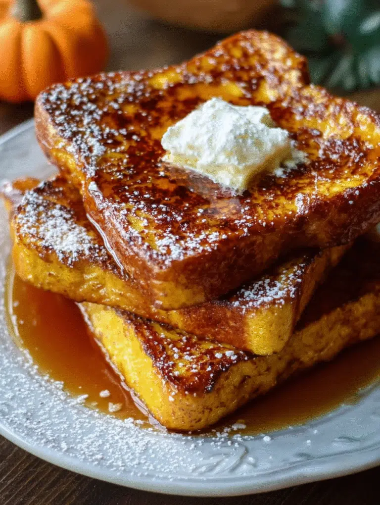 Air Fryer Fall Pumpkin French Toast Breakfast Recipe hero stack