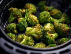 cooking broccoli in air fryer basket