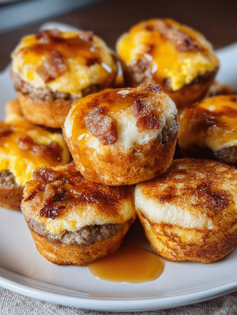 Copycat McGriddle Bites in air fryer served golden and melty