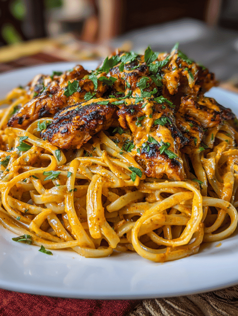 Easy Cowboy Butter Chicken Linguine Air Fryer Recipe