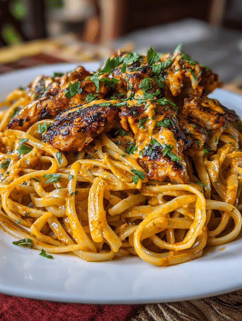 Easy Cowboy Butter Chicken Linguine Air Fryer Recipe