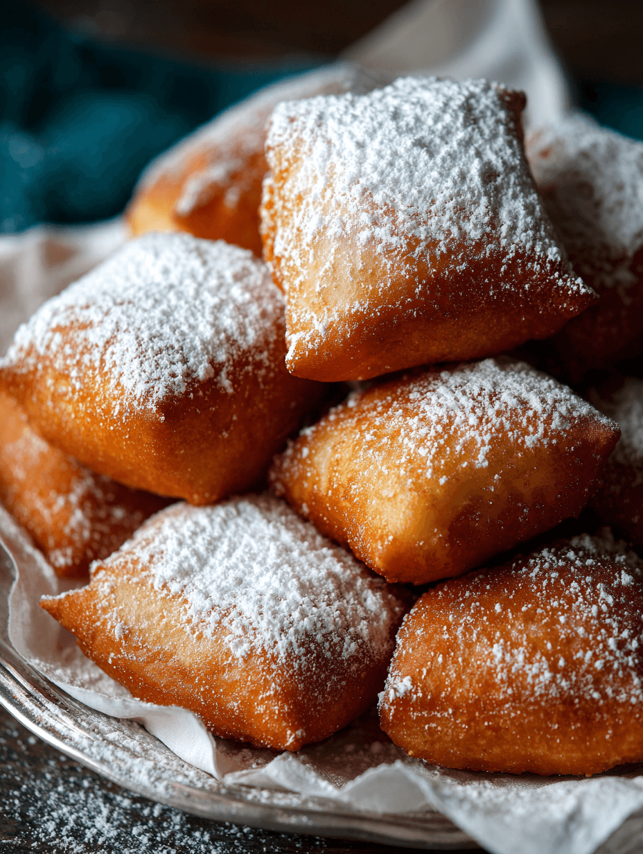 French Food Recipes Easy vanilla beignets with powdered sugar