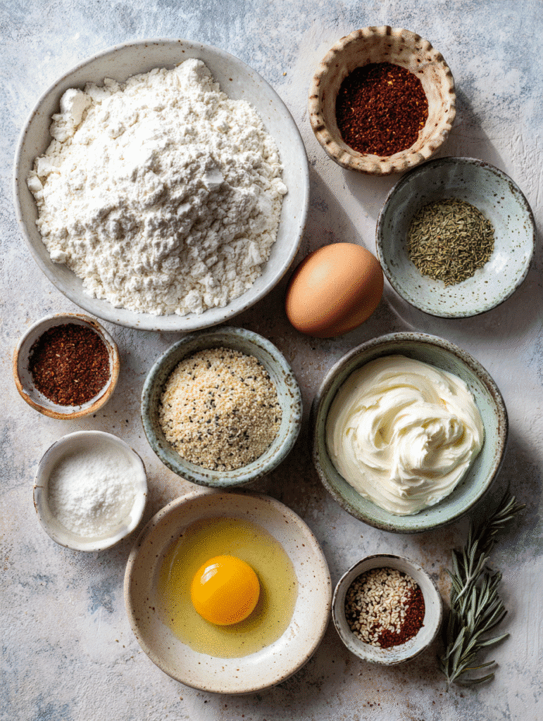 Ingredients for Fluffy & Healthy Greek Yogurt Bagels in Air Fryer