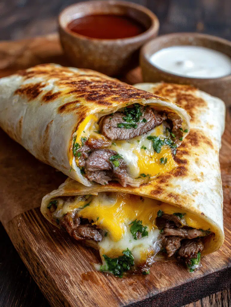 keto philly cheese roll ups with melted provolone