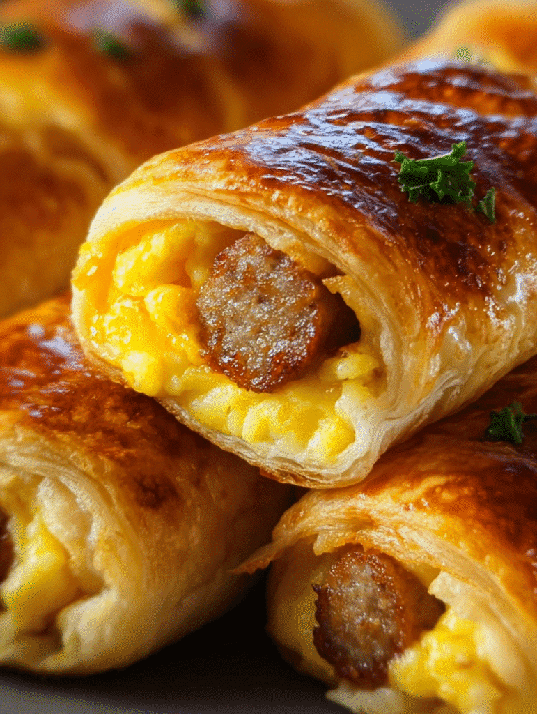 Quick & Delicious Sausage Egg Breakfast Rolls in Air Fryer